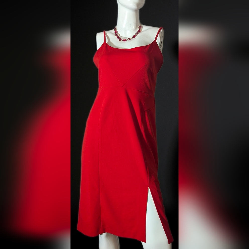 Chic Spaghetti Strap Red, Black Or Light Blue Dress.  Multiple Colors and Sizes